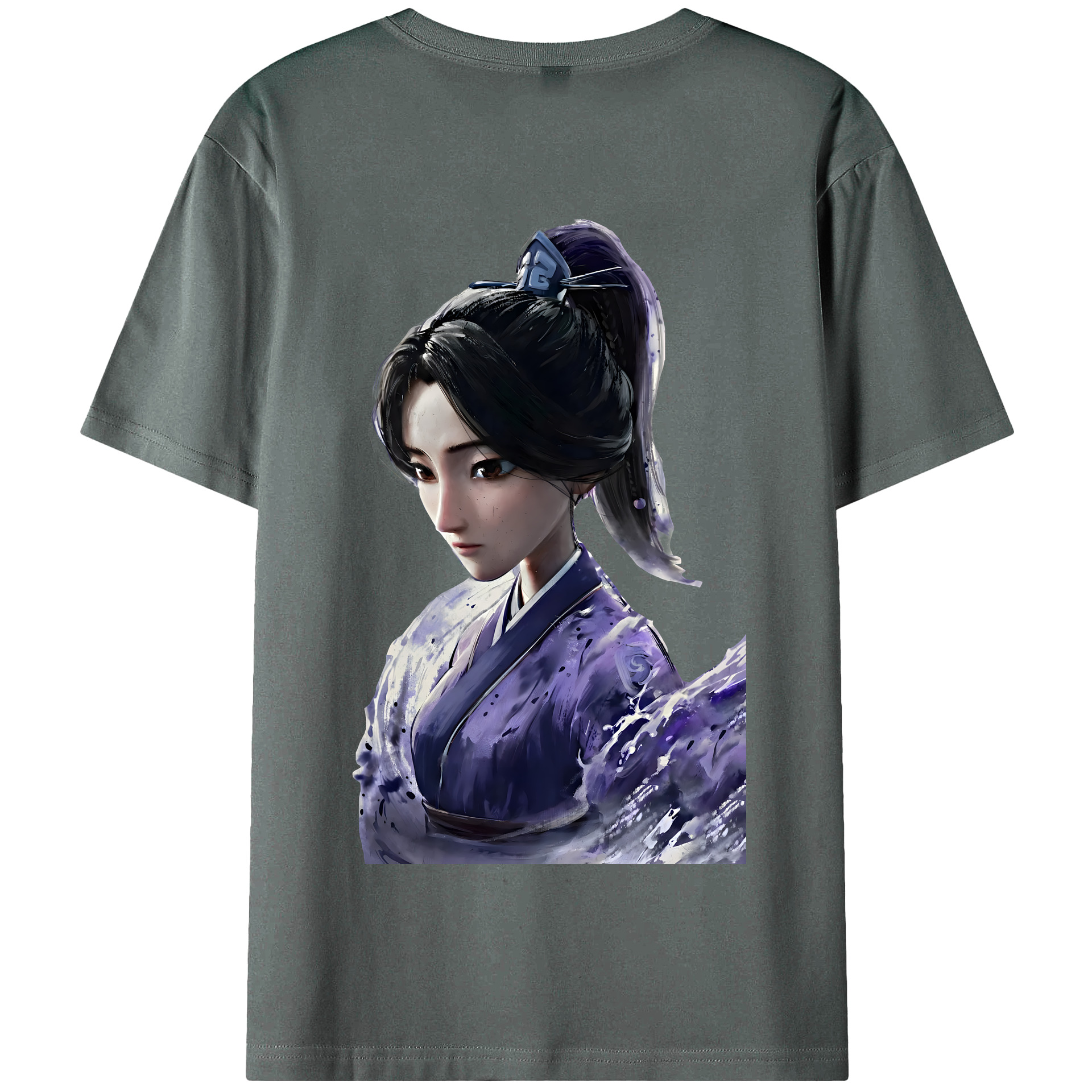 （画像用） Ne Zha 2 ナタ 魔童の大暴れ 綿100％半袖Tシャツ（背面プリント）